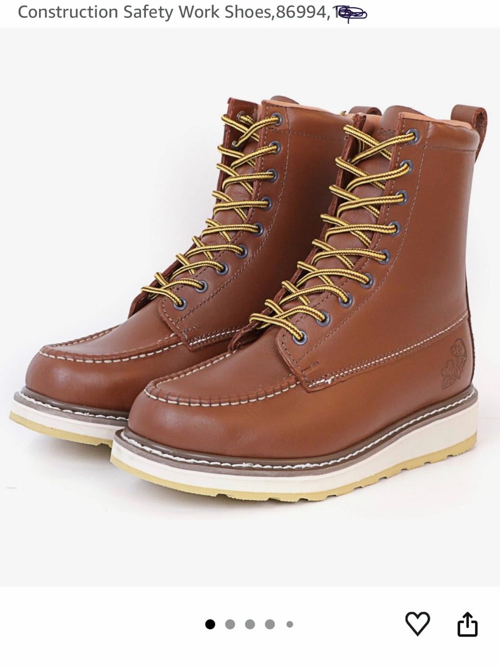 NEW GOLDEN RETRIEVER Work Boot 8" Soft Toe Non-slip Water Resistant 86994 11.5